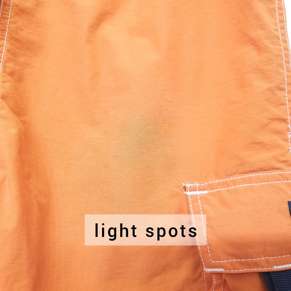 Abercrombie & Fitch VTG Board Shorts Men's Size Medium Cargo Orange - Picture 2 of 6